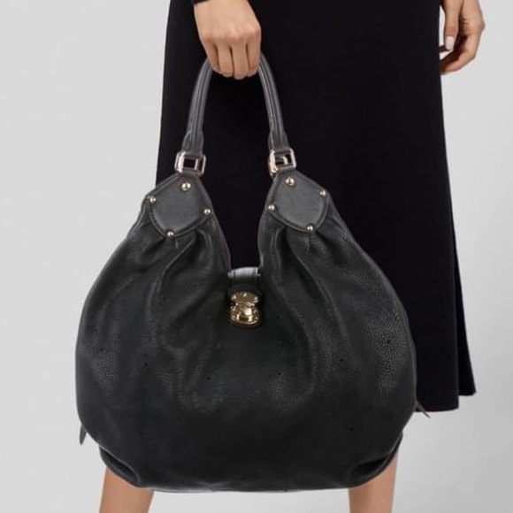 💎 HUGE XXL 💎 RARE GORGEOUS MAHINA LEATHER LOUIS VUITTON HOBO - Picture 10 of 15